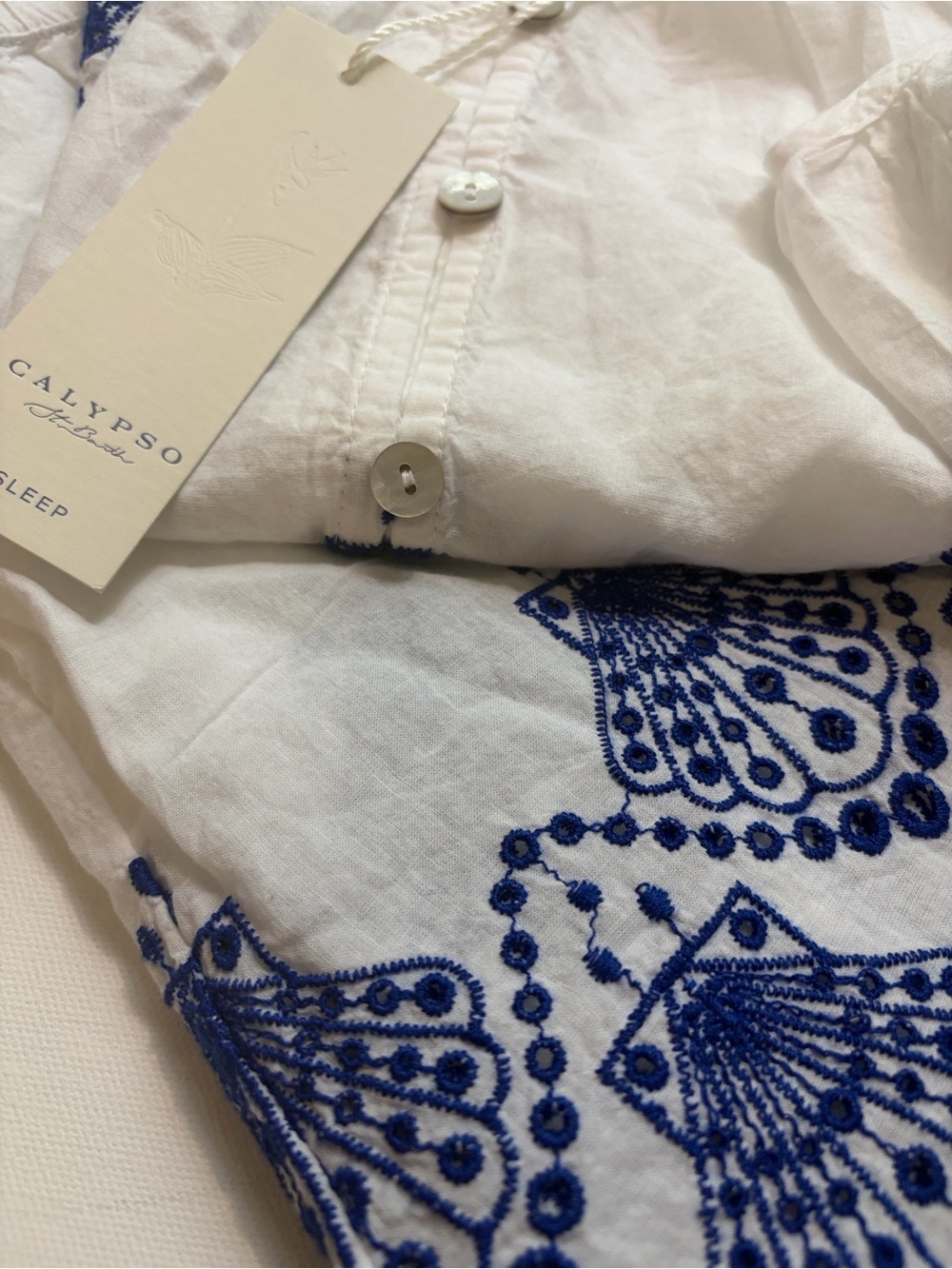 Calypso St. Barth 100% cotton, eyelet sleep set, old money, classy, cottagecore - Picture 3 of 11